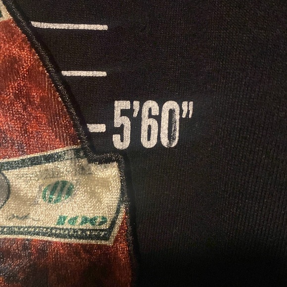 Bordo Cromato CR-24  Chrome Edge Money Talks Black Graphic Tee Mens 5XL - Picture 7 of 7